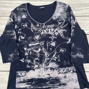 Floral y2k grunge shirt